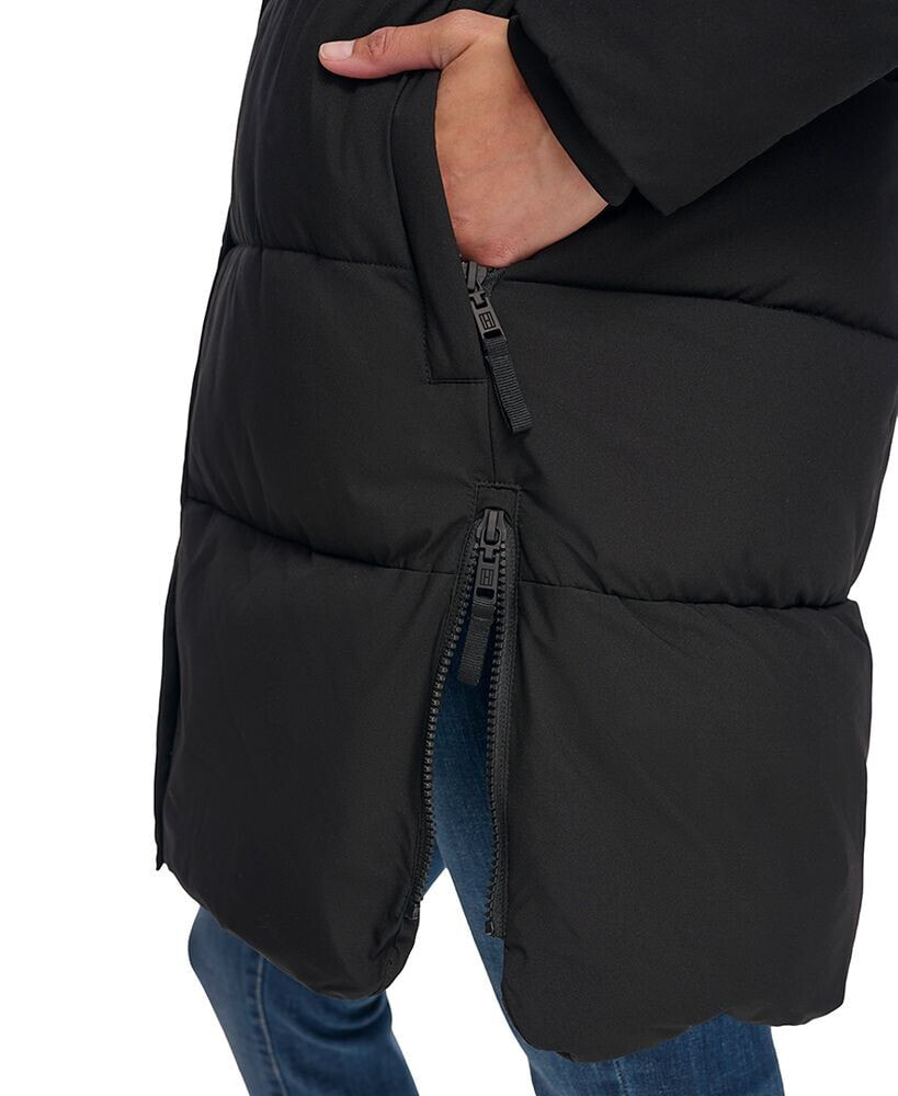 Women's Faux-Fur-Trim Hooded Puffer Coat, Created for Macy's Tommy Hilfiger  Размер: XS купить от 12815 рублей в интернет-магазине , женские  куртки Tommy Hilfiger