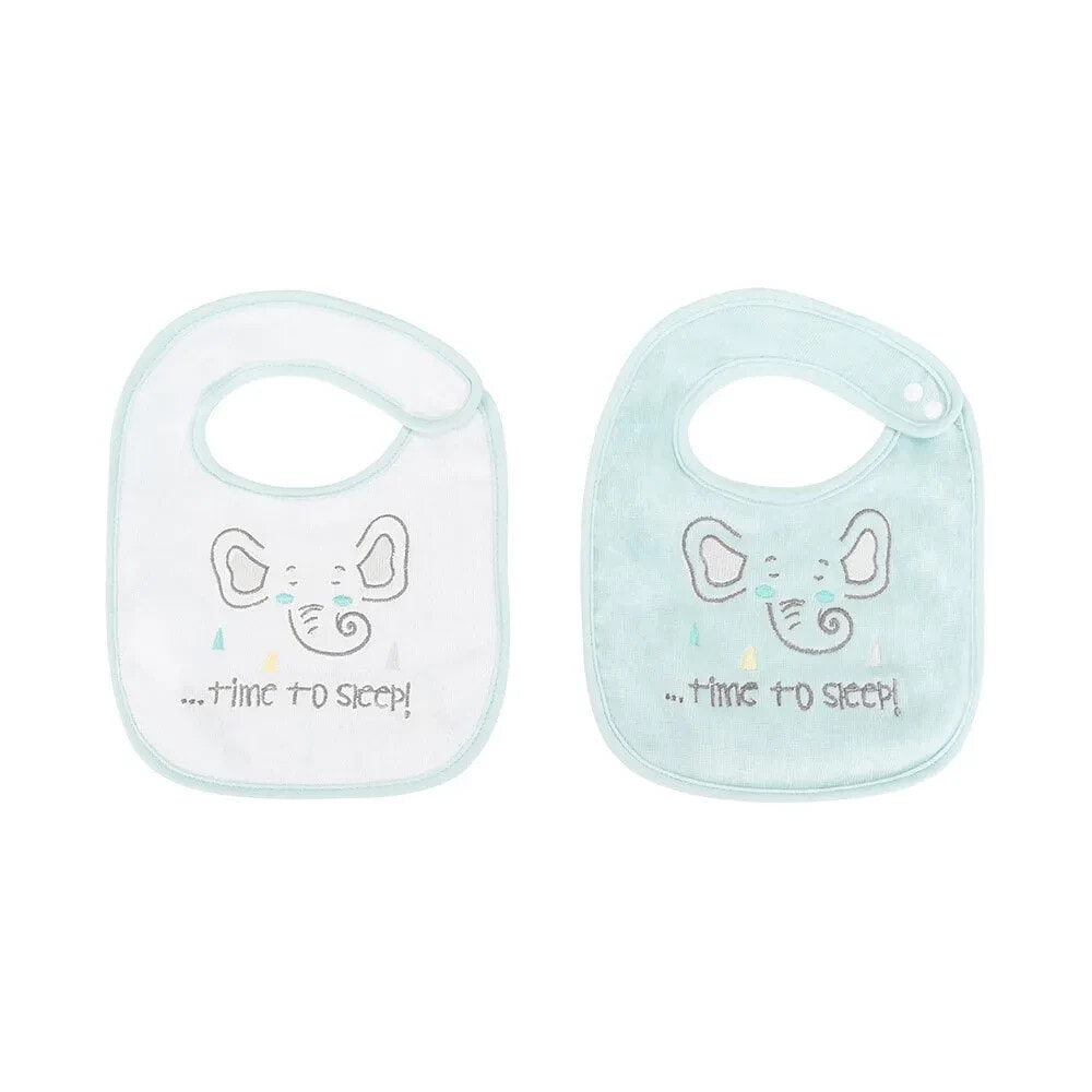 KIKKABOO Set Of 2 Rhizo Elephant Time Baberos