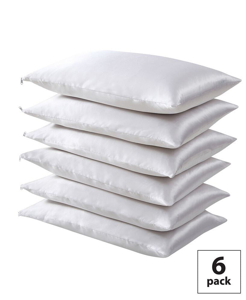 Fresh Ideas satin Hair Keeper 6-Pack Pillow Protector Set, Standard