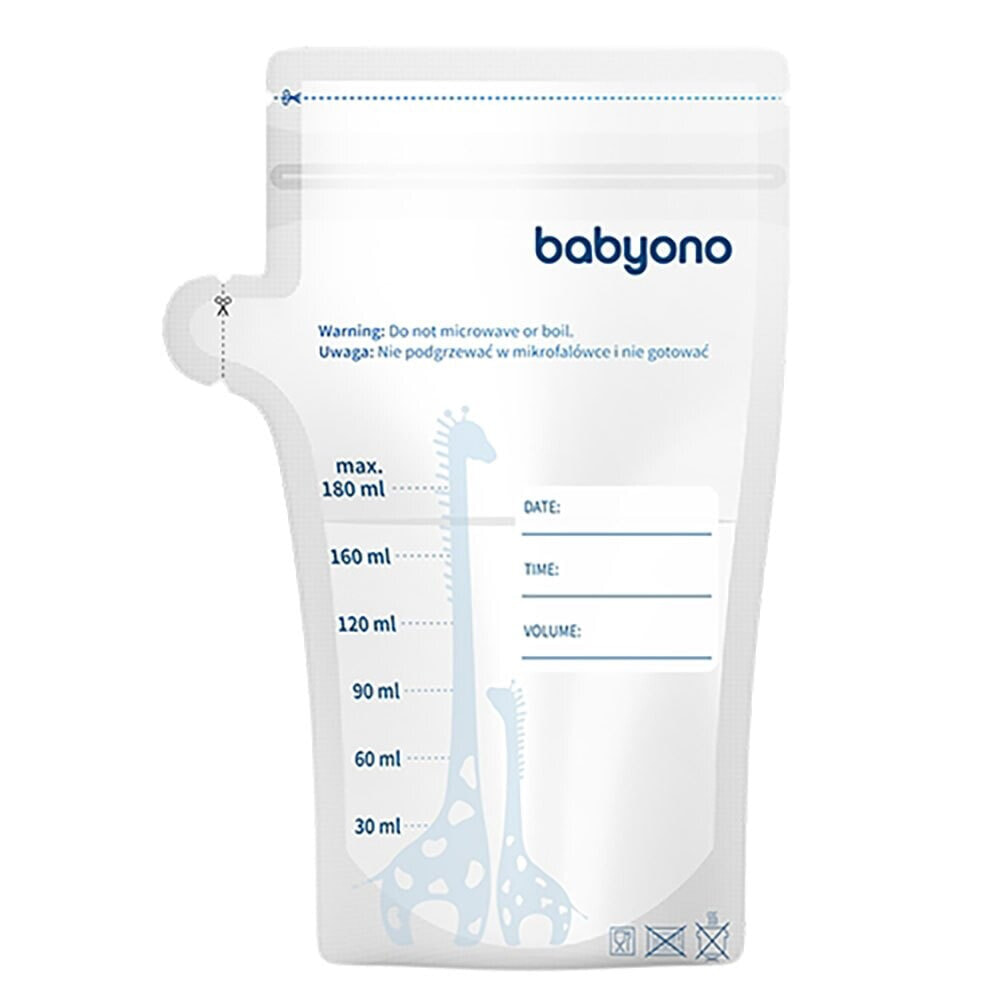 BABYONO Sachets For Breast Milk Or Food 180Ml 30 Units