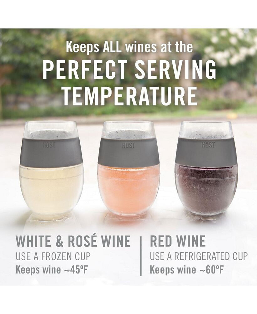 Wine FREEZE Cooling Cup in Wood Single