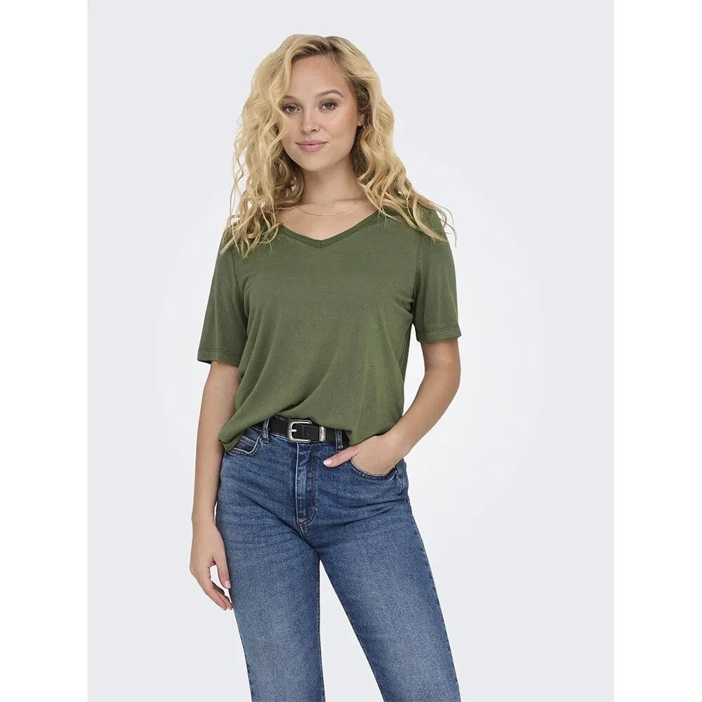 ONLY Elise Short Sleeve V Neck T-Shirt