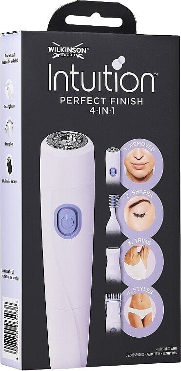 4in1 Elektrischer Trimmer zur Gesichtshaarentfernung - Wilkinson Sword Intuition 4in1 Perfect Finish Multizone Styler