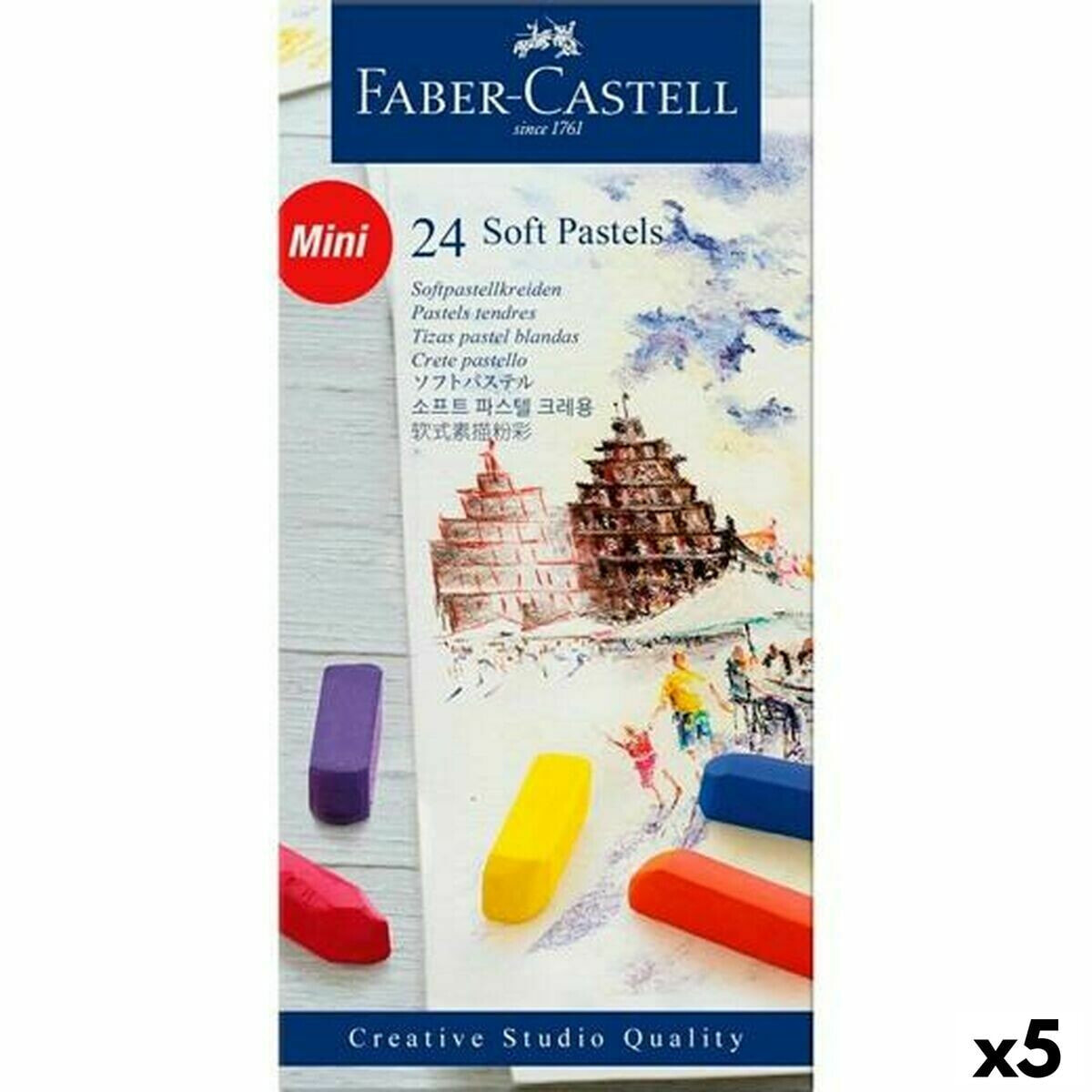 Set of soft pastel chalks Faber-Castell Multicolour (5 Units)
