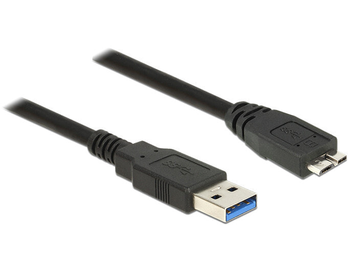 DeLOCK 85071 USB кабель 0,5 m 3.2 Gen 1 (3.1 Gen 1) USB A Micro-USB B Черный