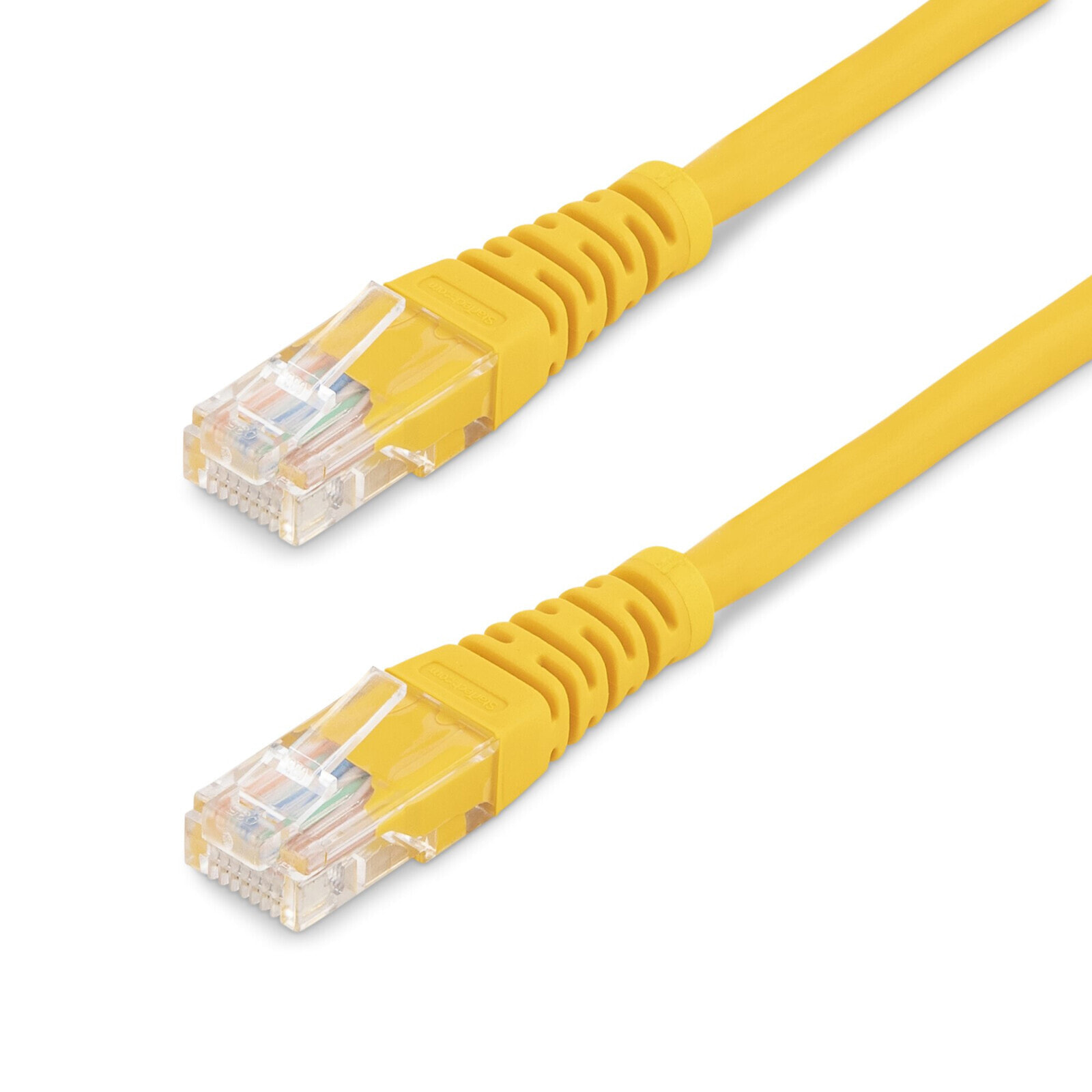 Cat5e Patch Cable with Molded RJ45 Connectors - 1 ft. - Yellow - 0.3 m - Cat5e - U/UTP (UTP) - RJ-45 - RJ-45