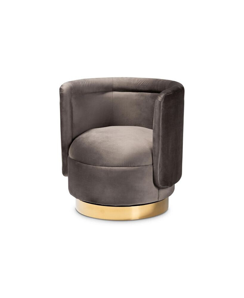 Baxton Studio saffi Glam and Luxe Swivel Accent Chair