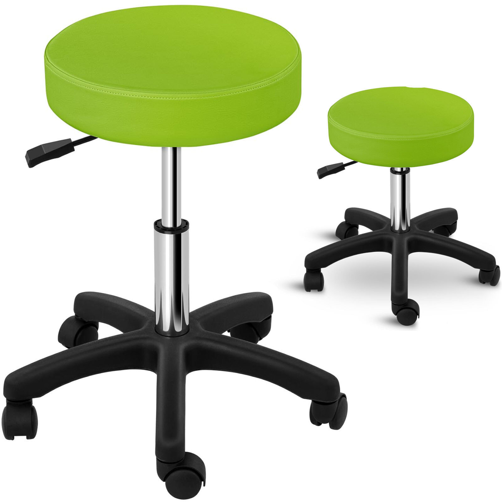 Stool, cosmetic swivel stool on Physa AVERSA wheels, green