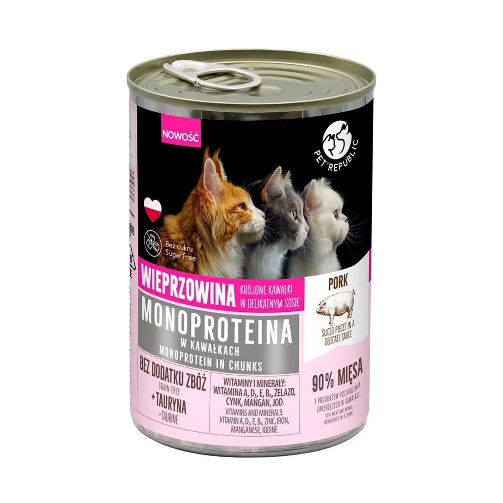 PET REPUBLIC Monoprotein porksauce wet cat food 400g