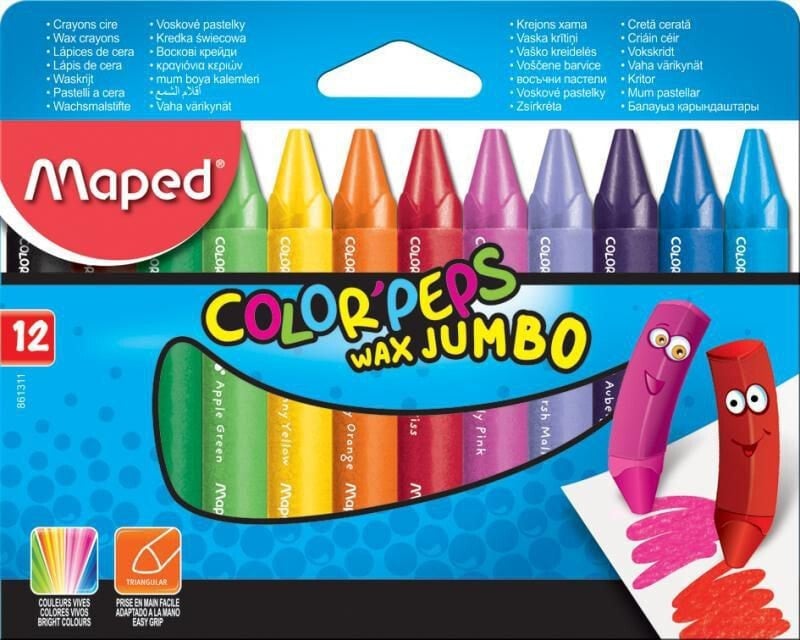 Maped Kredki Colorpeps świecowe Jumbo 12 kolorów (206032)