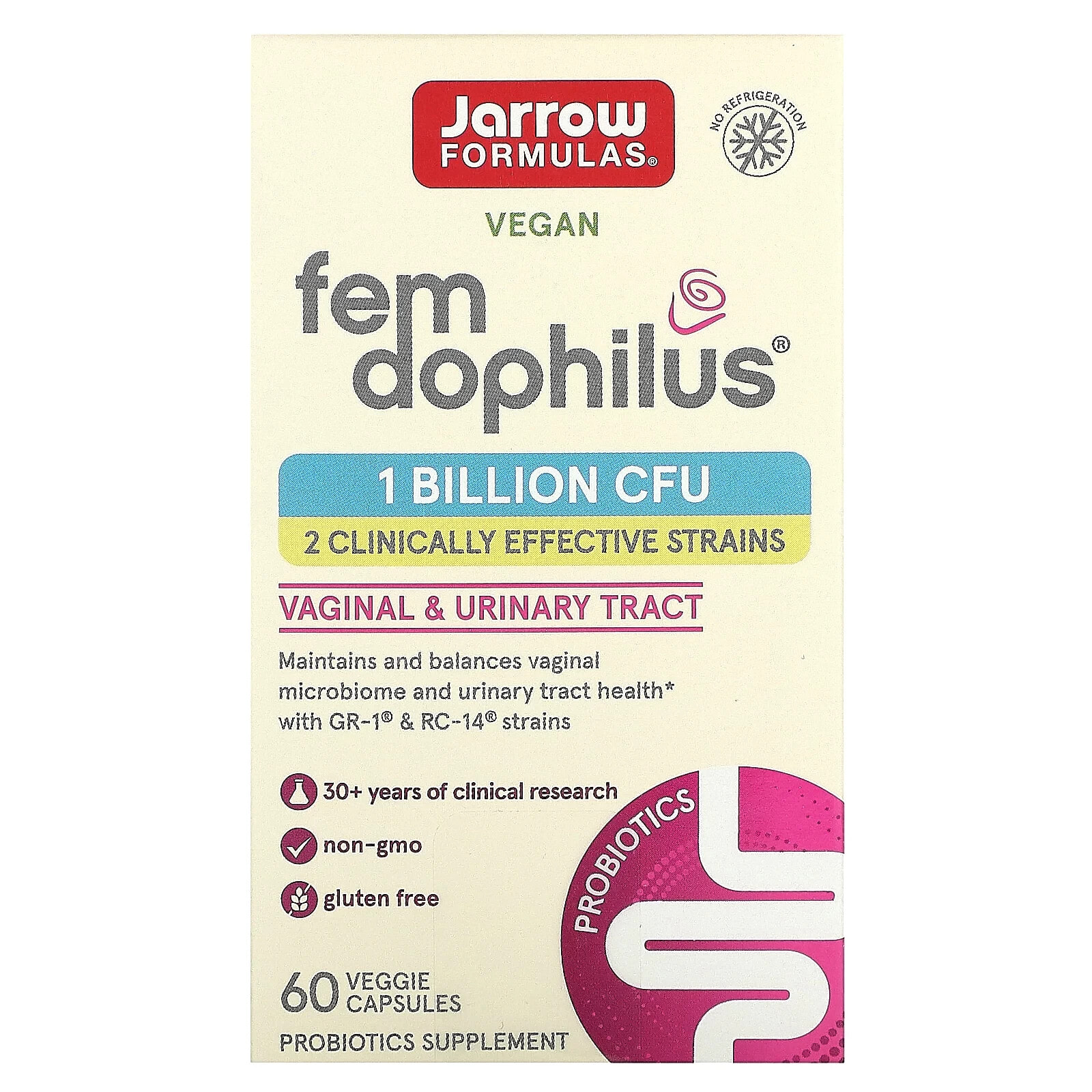 джэрроу формулас, Fem Dophilus для женщин, 30 растительных капсул