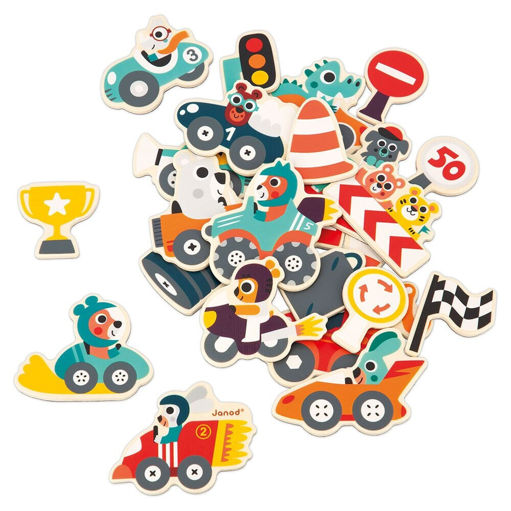 JANOD 24 -Piece Racing Cars Magnets