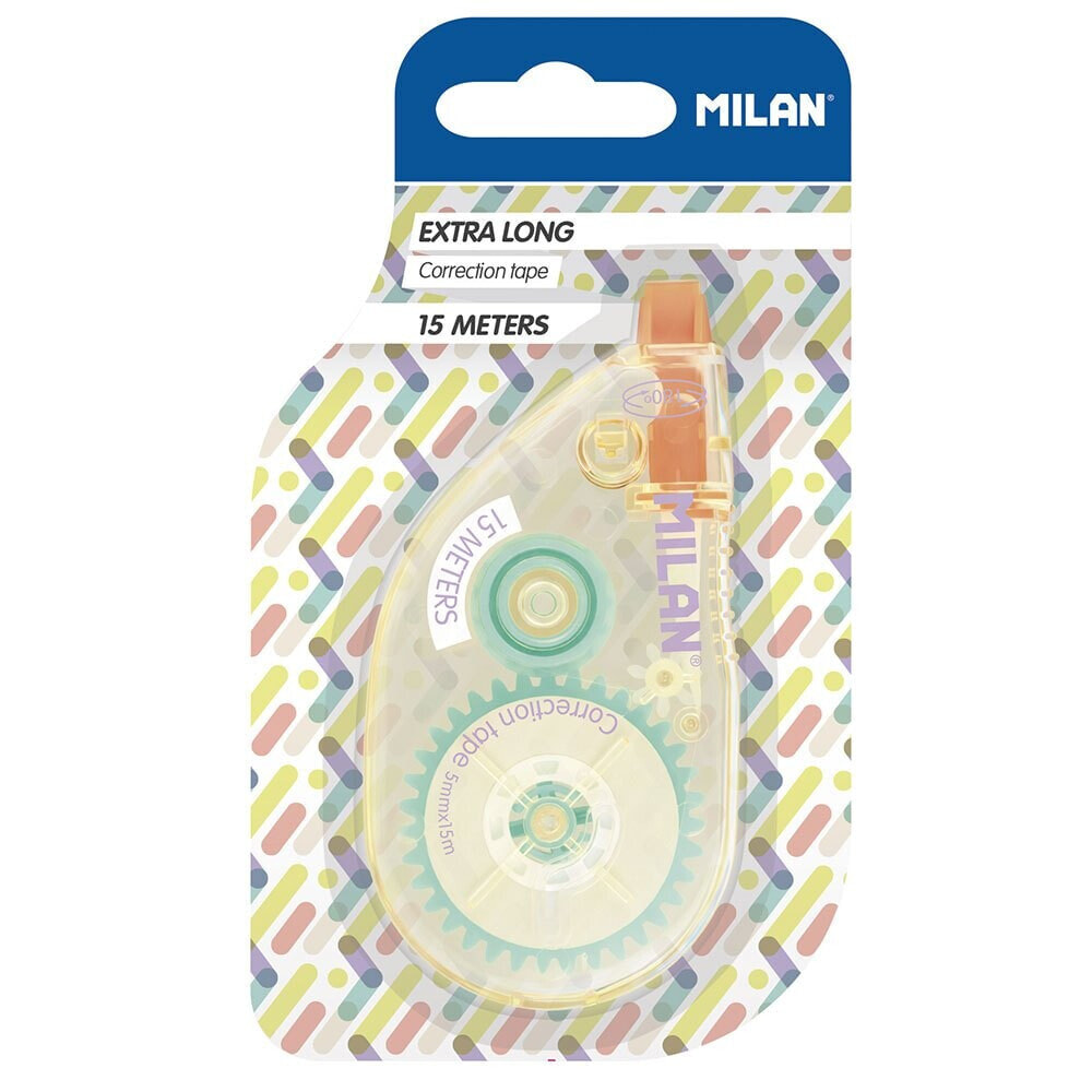 MILAN Blister Pack 5 x15 M Extra Large Correction Tape New Look Series
