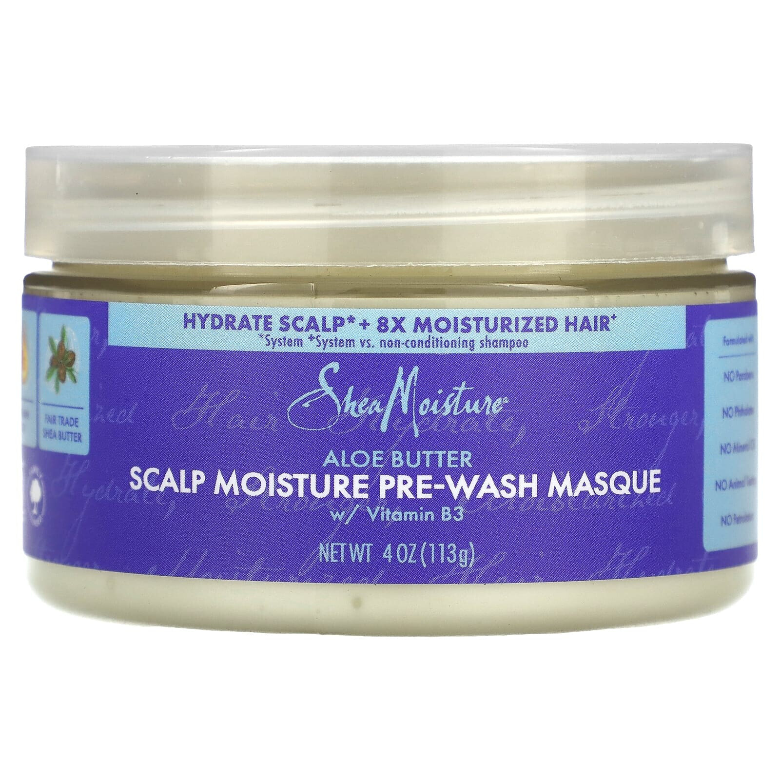 SheaMoisture, Scalp Moisture Pre-Wash Masque, Aloe Butter, 4 oz (113 g)