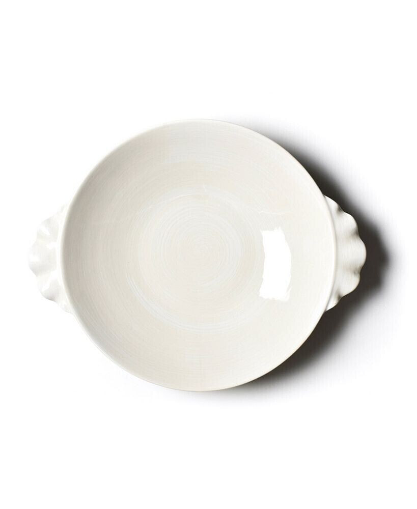 Coton Colors signature White Ruffle Pasta Bowl