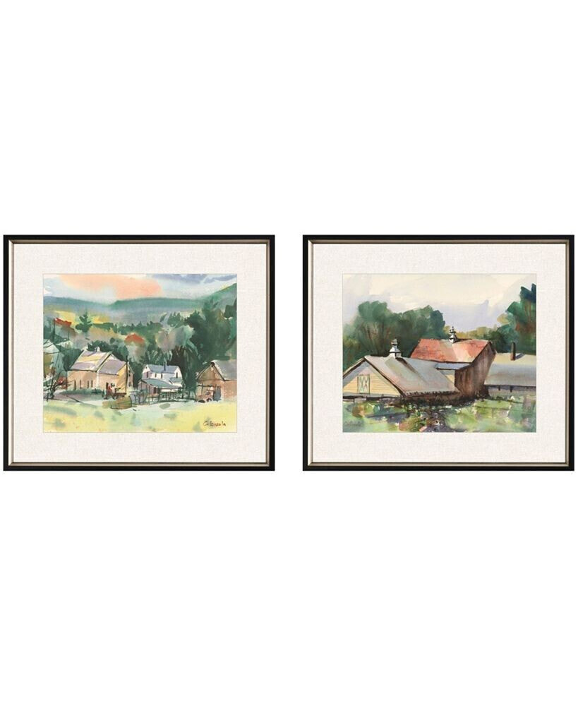 Paragon Picture Gallery valley Farm II Framed Art, Set of 2