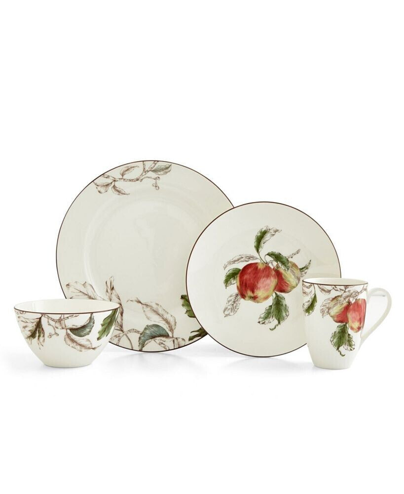Nature's Bounty Apples 4 Piece Place Setting