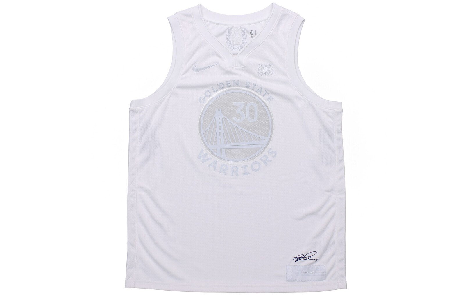 Nike NBA Jersey Stephen Curry Warriors MVP 金州勇士队 斯蒂芬·库里 篮球球衣 男款 白色 / Майка баскетбольная Nike NBA CT4203-100