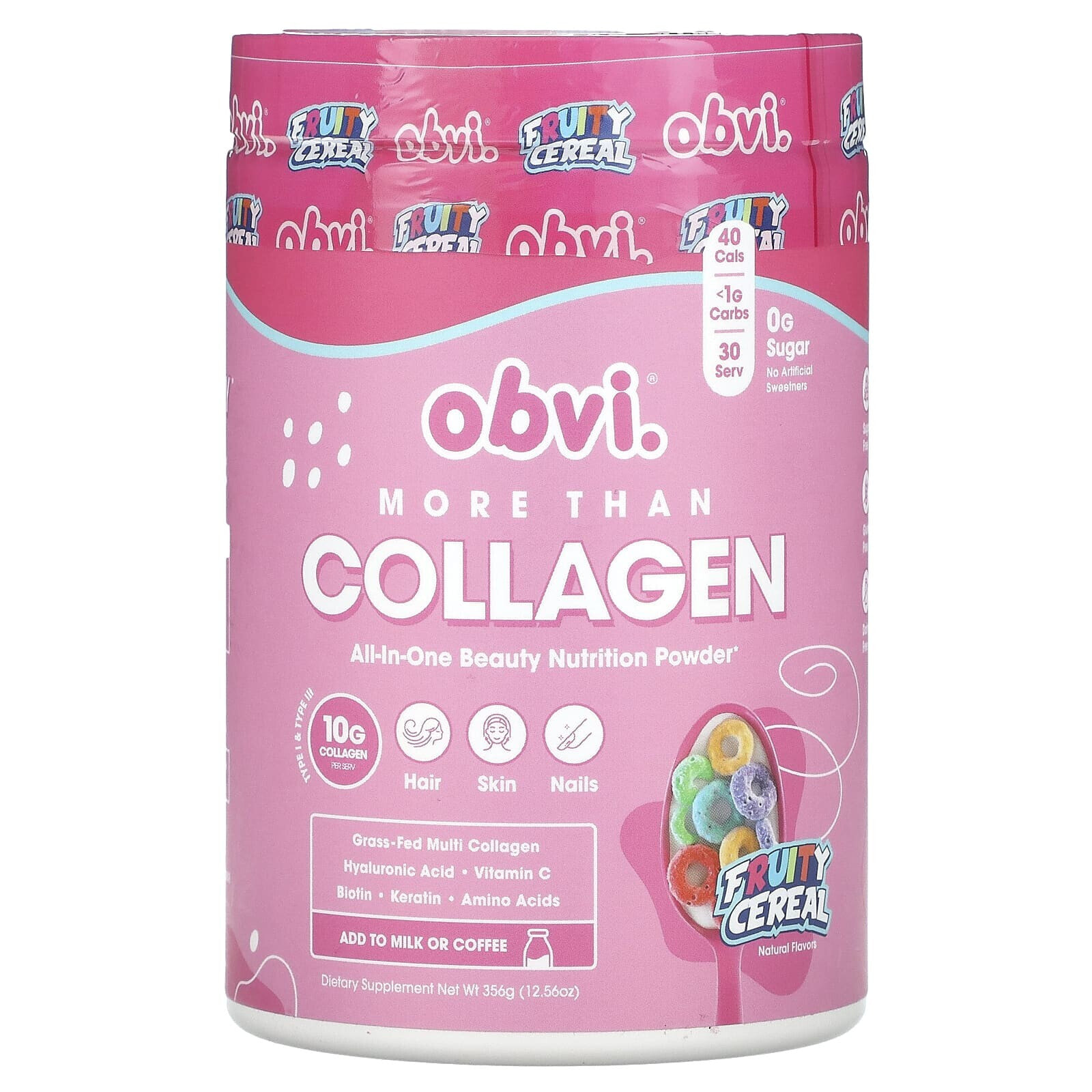 More Than Collagen, All-In-One Beauty Nutrition Powder, Fruity Cereal, 12.56 oz (356 g)