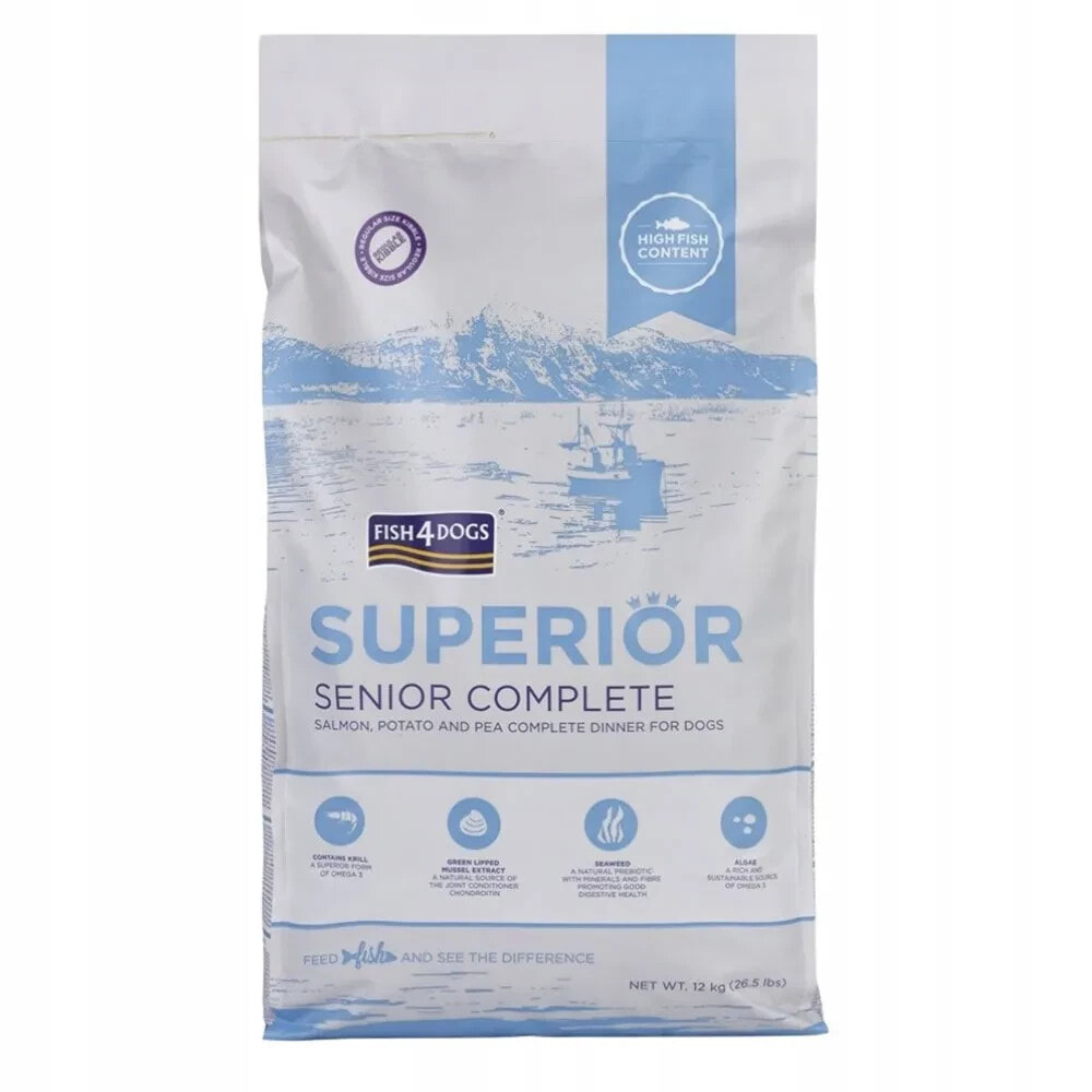 FISH4DOGS Superior senior complete salmon dog food 12kg