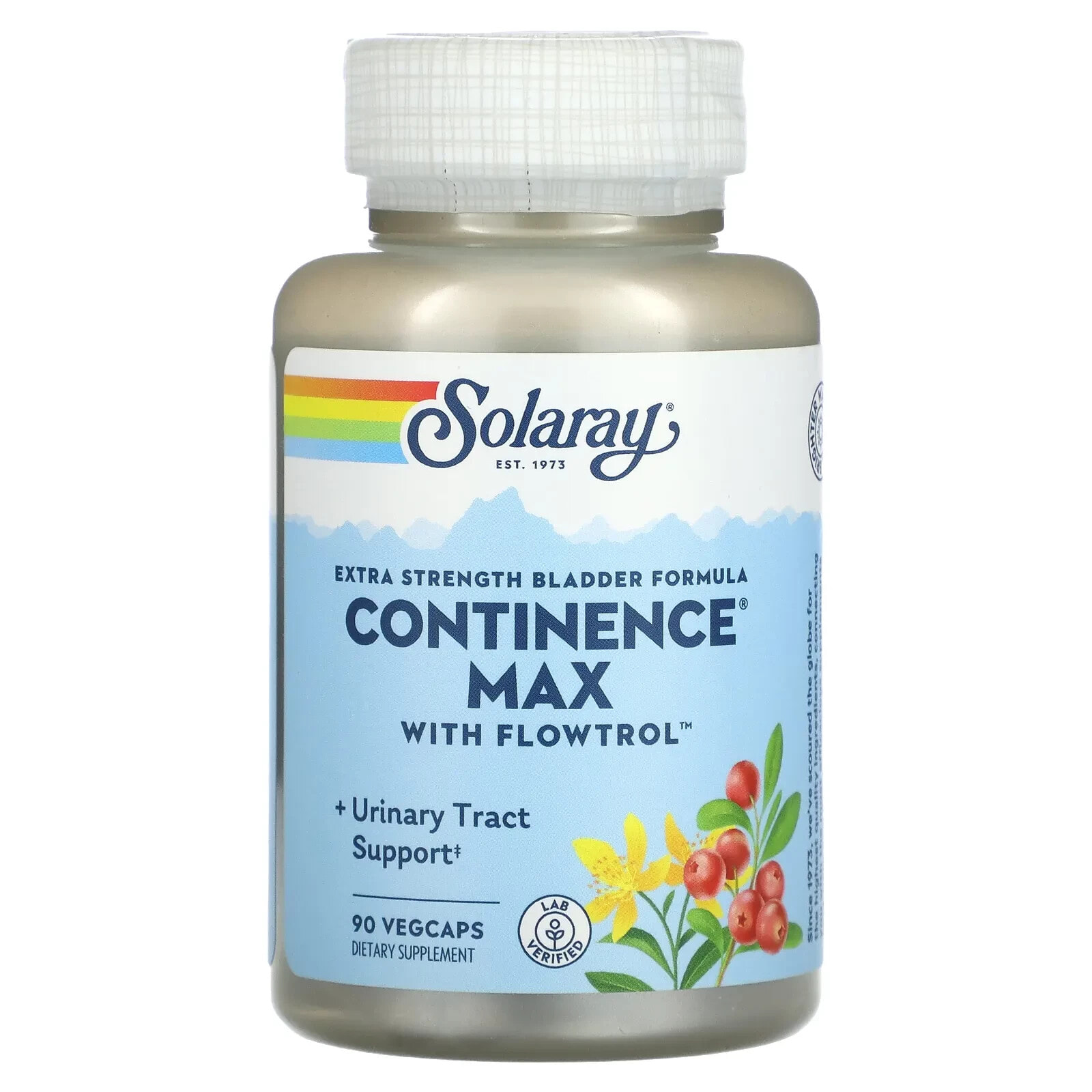 Solaray, Формула для мочевого пузыря Extra Strength, Continence Max с Flowtrol, 90 растительных капсул