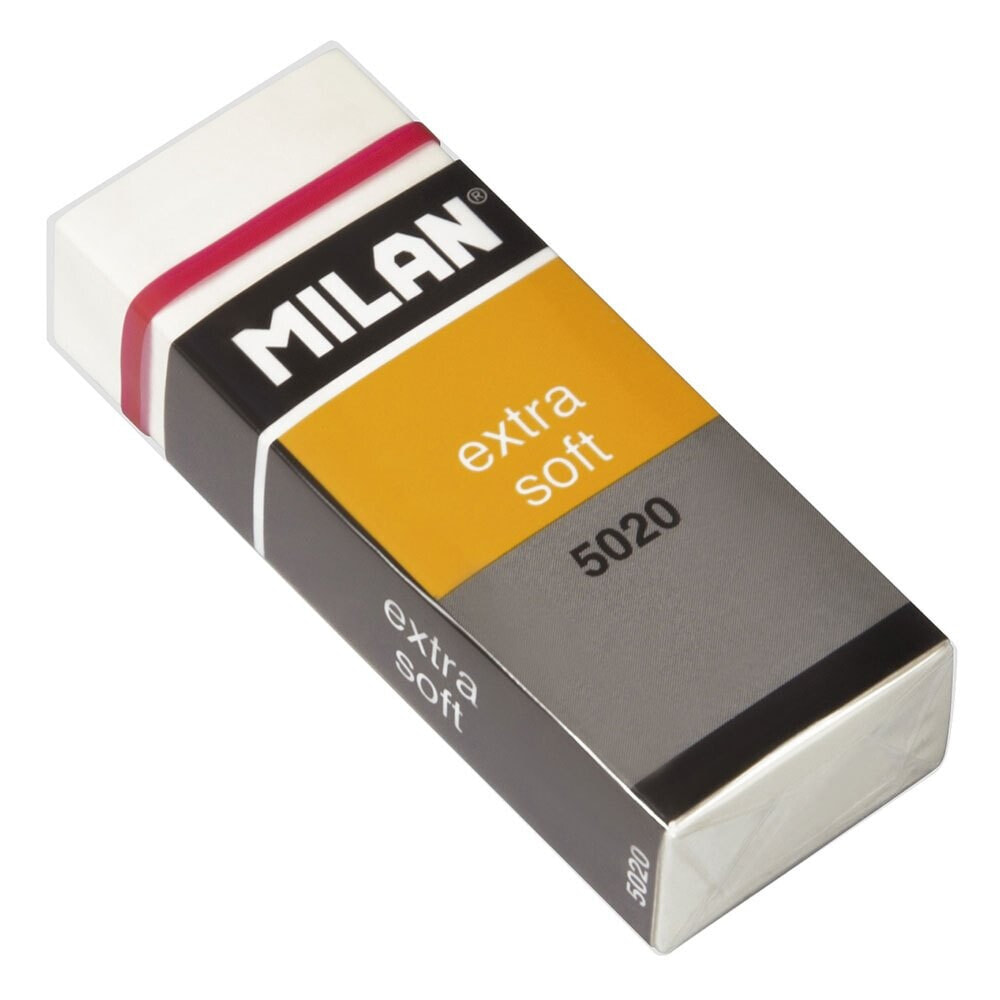 MILAN Box 20 Extra Soft Eraser Non Dust For Fine Arts (With Carton Sleeve And Wrapped)