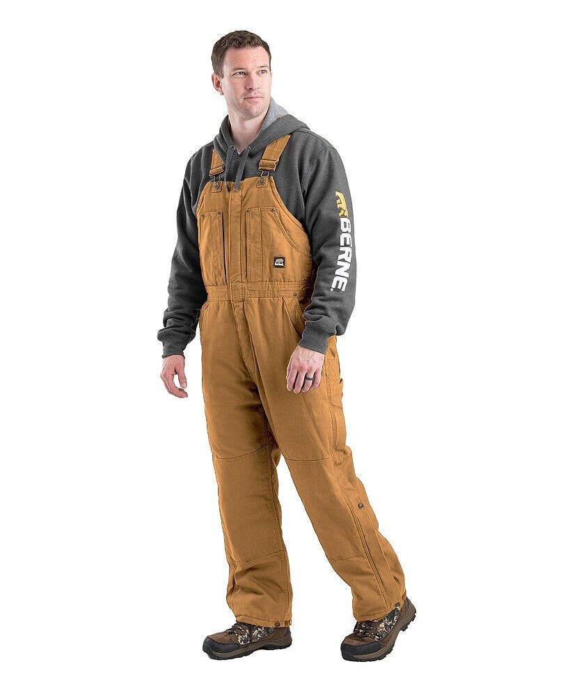 Berne men's Big & Tall Heartland Insulated Washed Duck Bib Overall