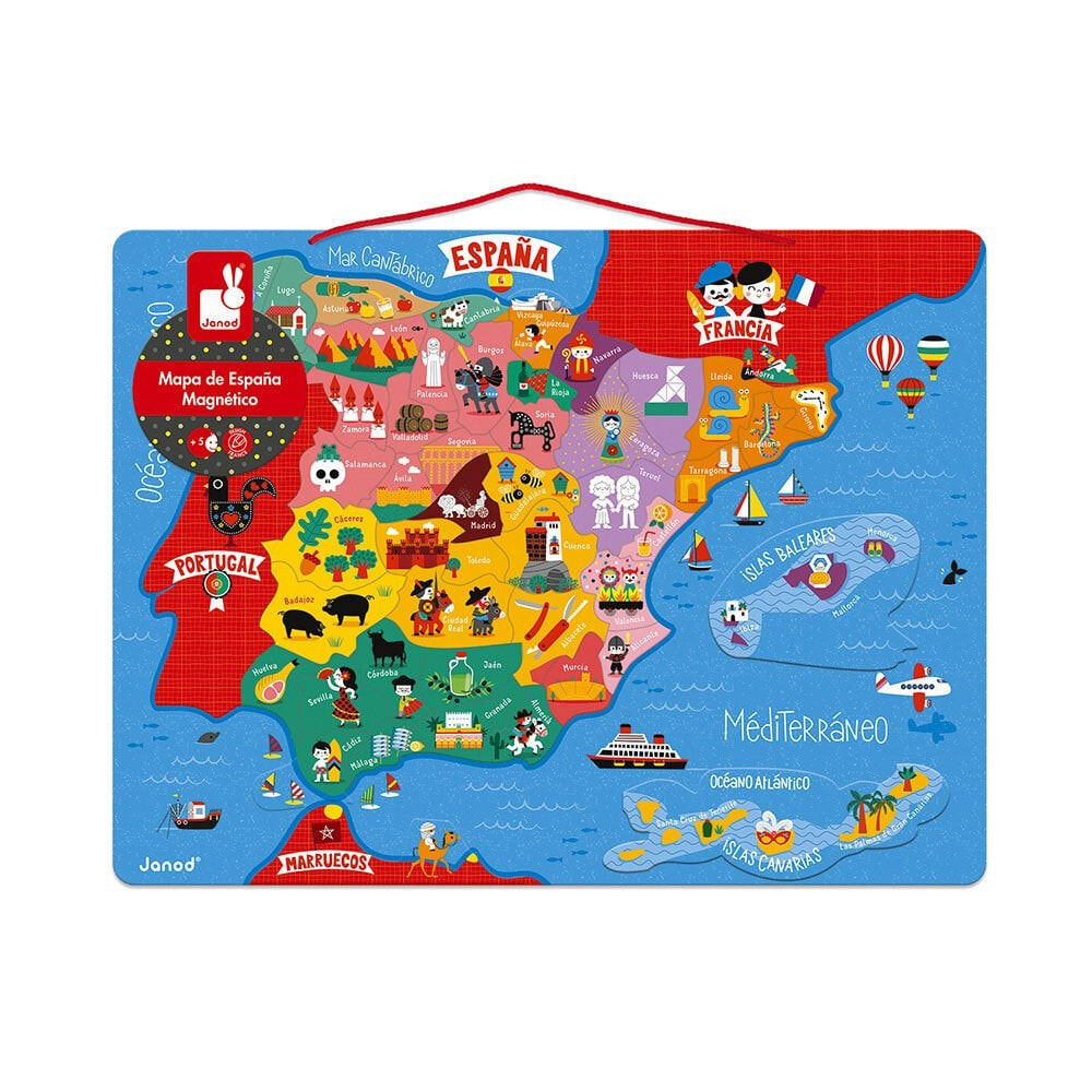 JANOD Magnetic Spain Map Educational Toy