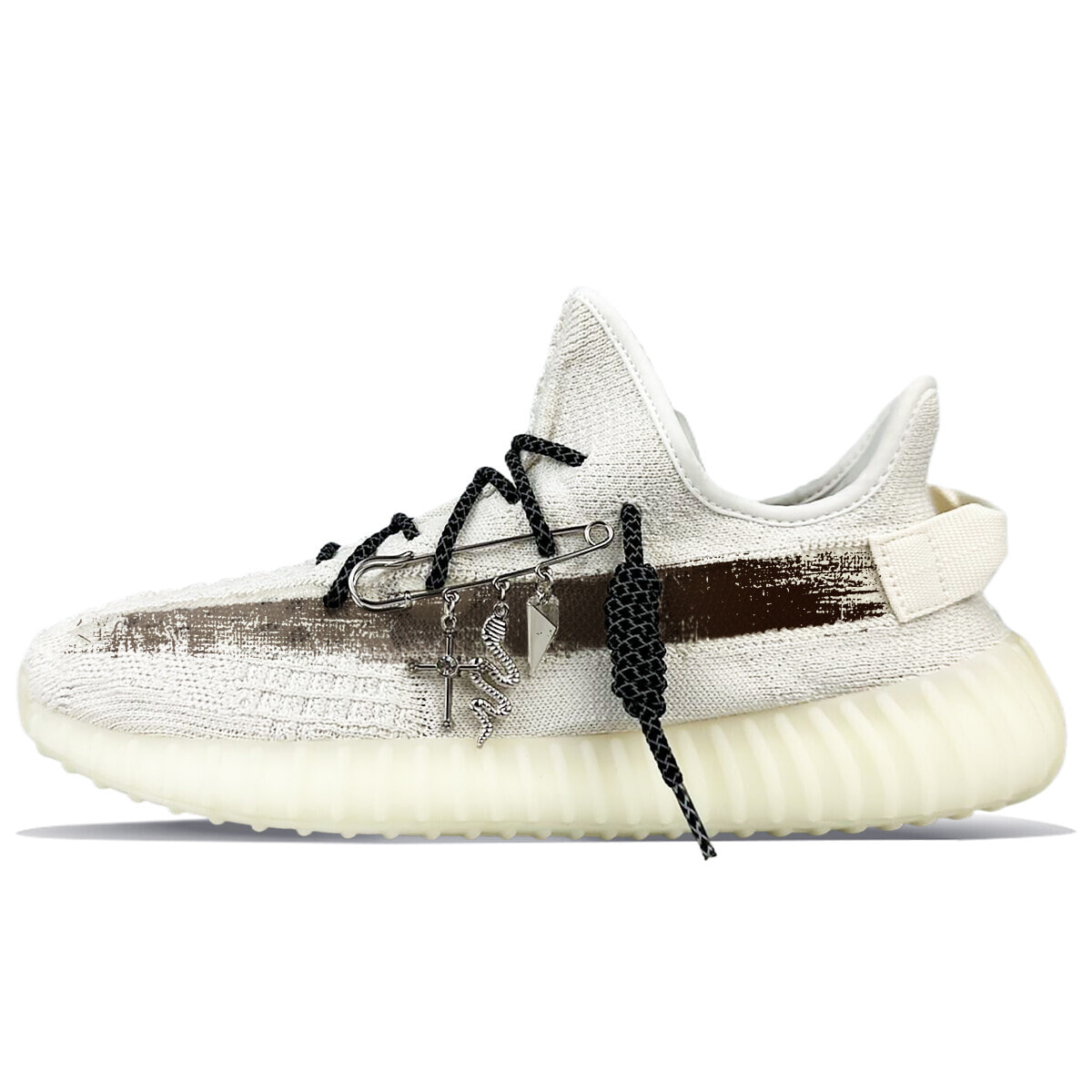 Adidas Originals Yeezy Boost 350 V2 Casual Shoes Unisex Low-Top White/Brown