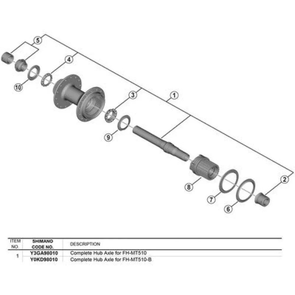 SHIMANO Deore WH-MT501 Rear