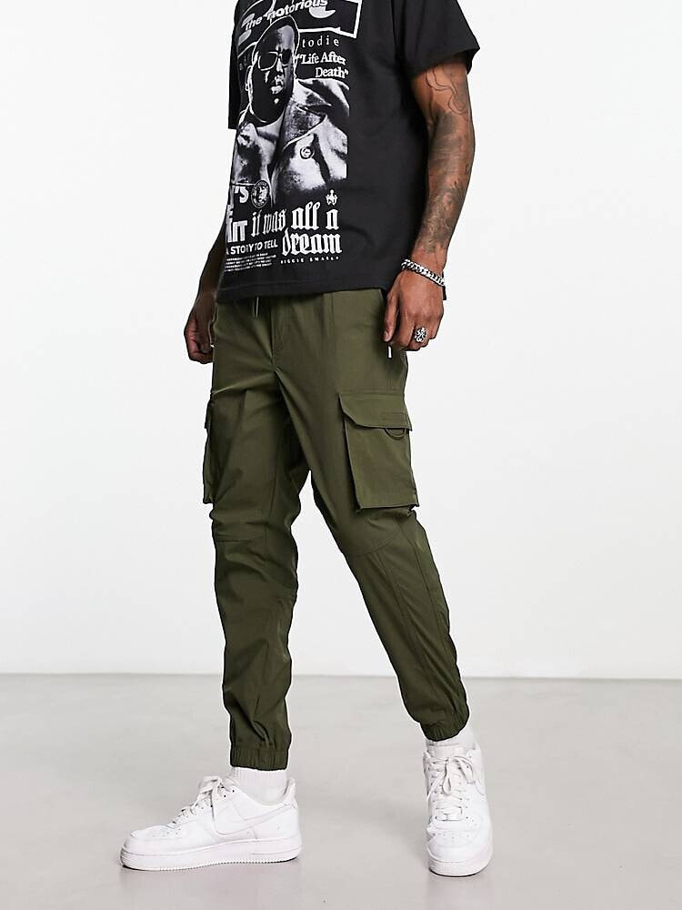 Jack & Jones Intelligence – Funktions-Cargohose in Khaki