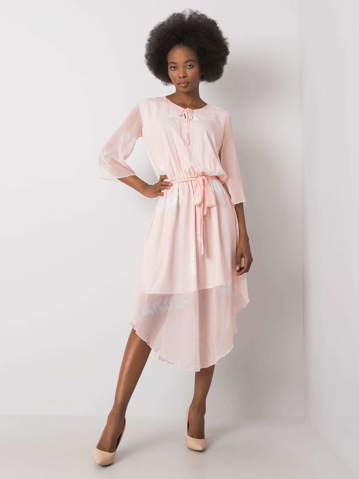 Женское шифоновое платье Factory Price розовое