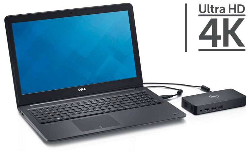 DELL 452-BBOP док-станция для ноутбука Проводная USB 3.2 Gen 1 (3.1 Gen 1) Type-A Черный