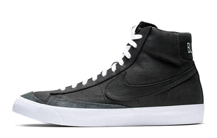 Nike Blazer Mid 77 Vintage Black Canvas 中帮 板鞋 男女同款 黑色 / Кроссовки Nike Blazer Mid 77 Vintage Black Canvas