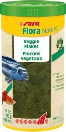 Корм для рыб Sera Flora Nature 1000 ml, płatki - pokarm premium