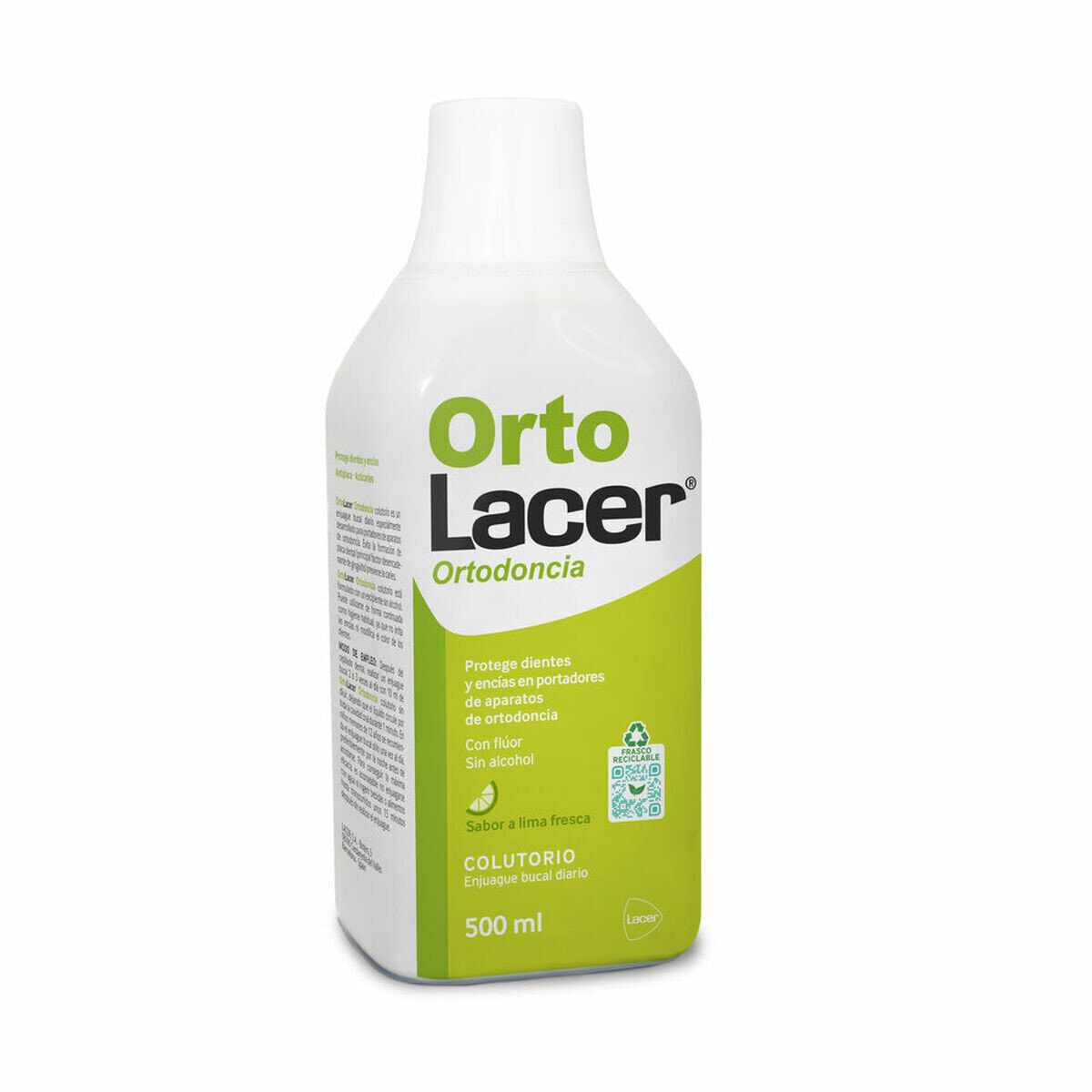 Ополаскиватель для полости рта Lacer Ortolacer Ортодонтическое лечение лимонный 500 ml