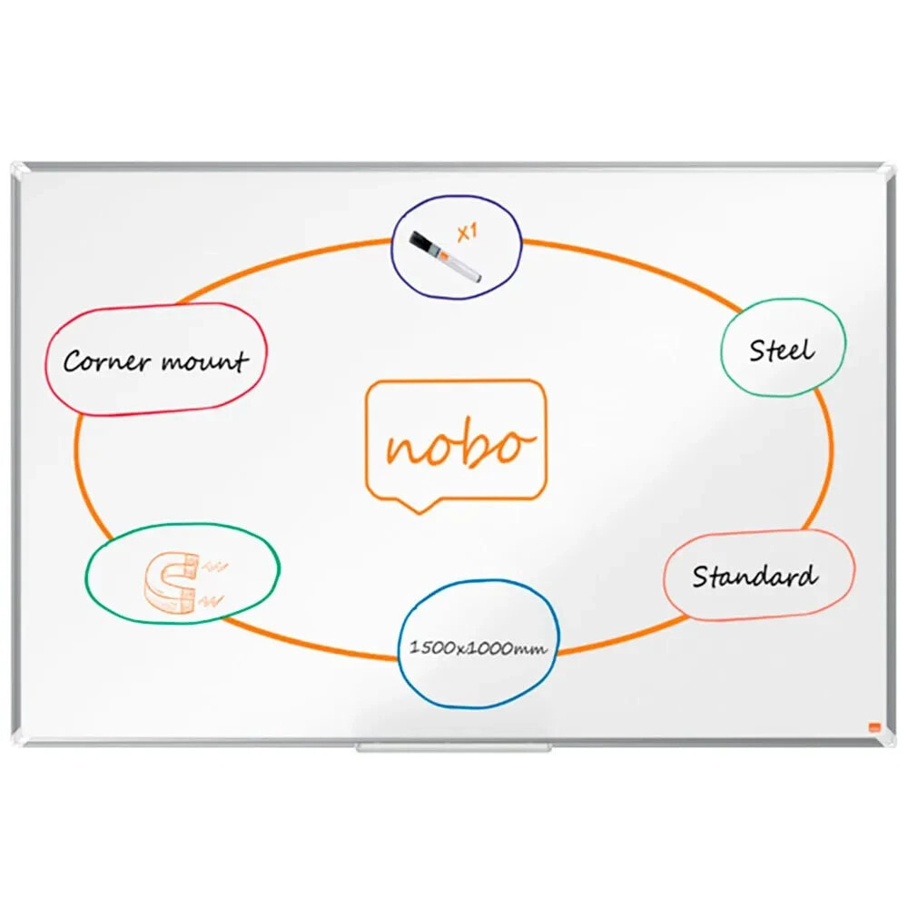 NOBO Premium Plus Lacquered Steel 1500X1000 mm Board