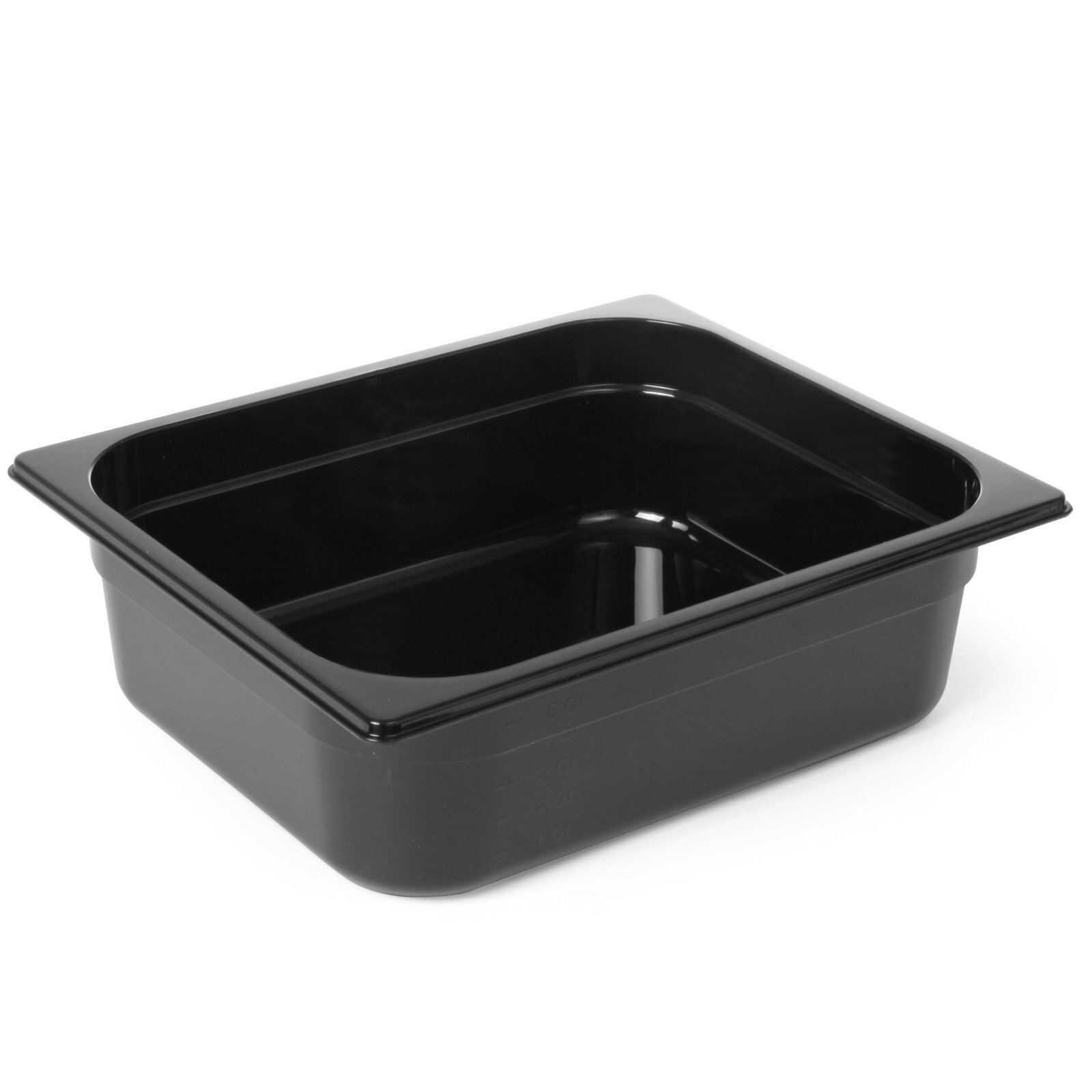Black polycarbonate container GN 1/2, height 100 mm - Hendi 862421