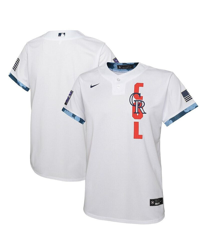 Nike boys Youth White Colorado Rockies 2021 MLB All-Star Game Jersey