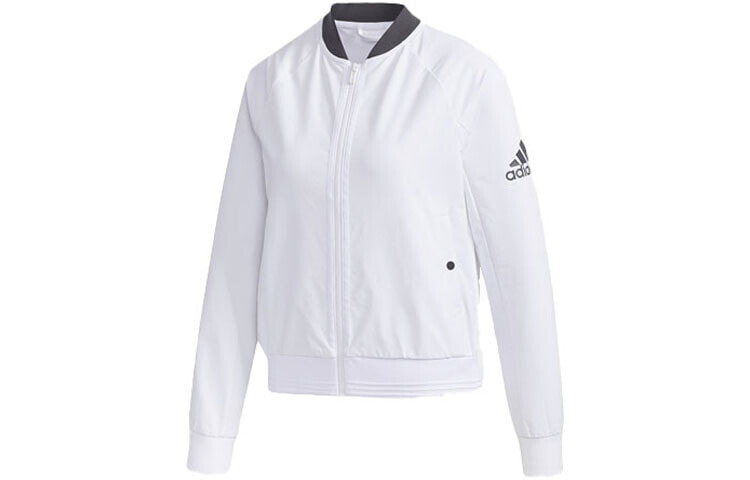 adidas 梭织飞行员夹克外套 女款 白色 / Куртка Adidas FM9314