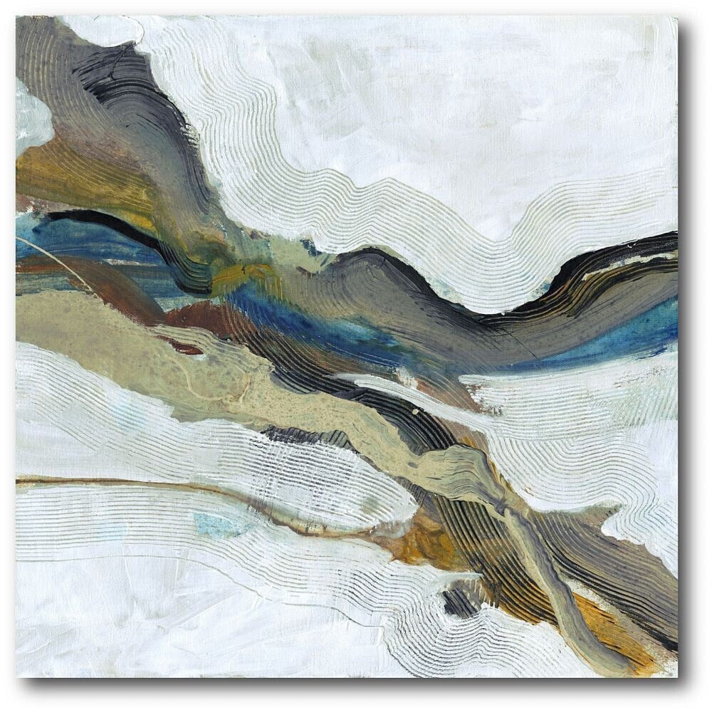 Courtside Market soothing Abstract Gallery-Wrapped Canvas Wall Art - 16