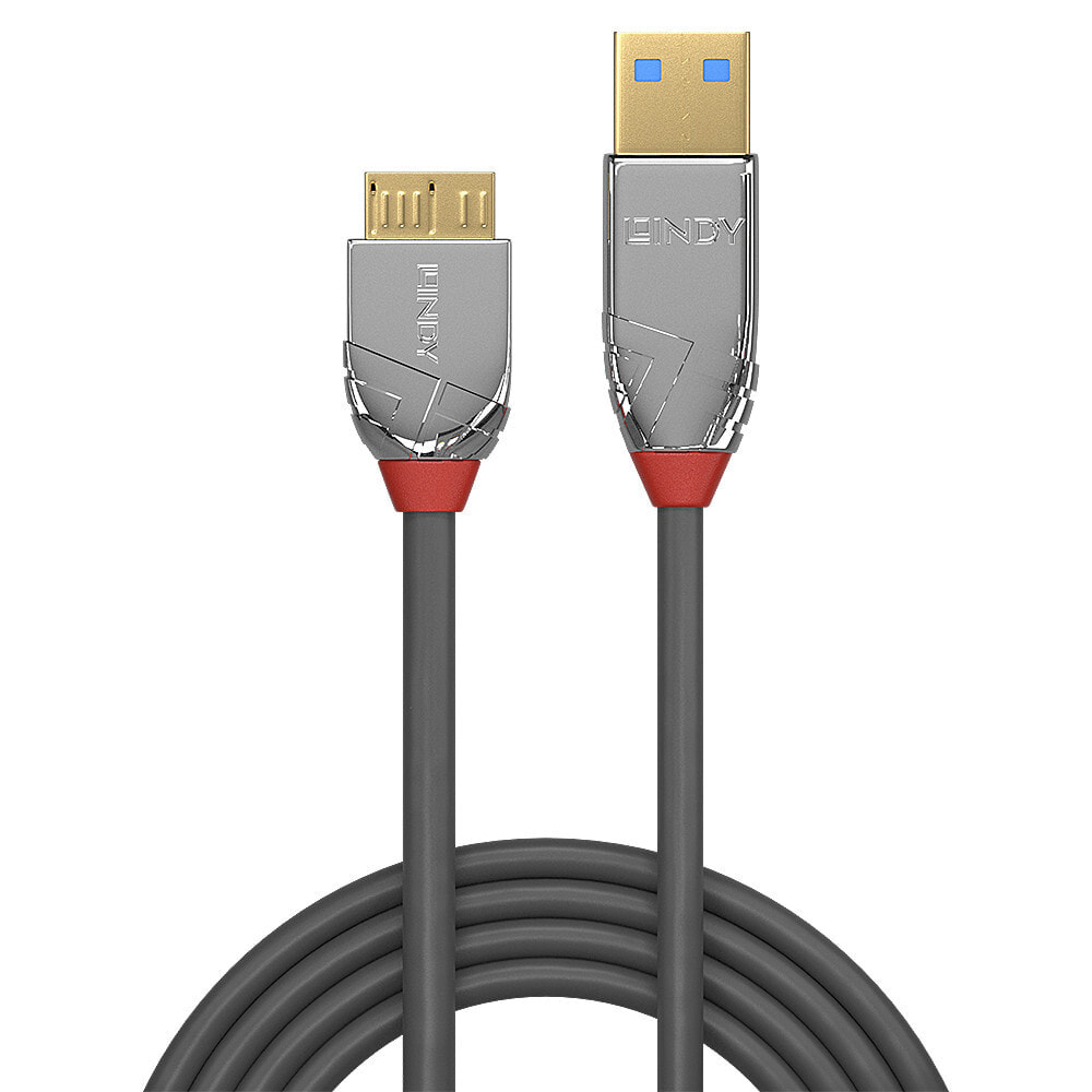 Lindy 36659 USB кабель 3 m 3.2 Gen 1 (3.1 Gen 1) USB A Micro-USB B Серый