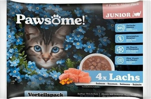 Pawsome Pawsome Junior Lachs - łosoś saszetki 4x85g