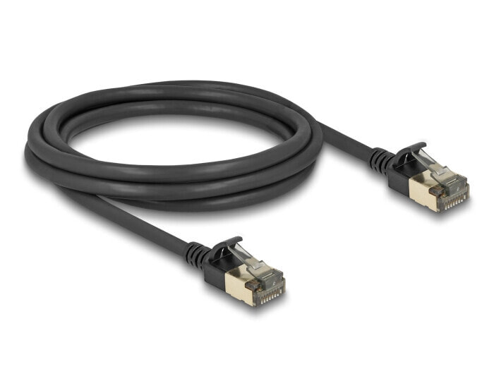 RJ45 Netzwerkkabel Cat.8.1 F/FTP Slim Pro 2 m schwarz - Network - CAT 8