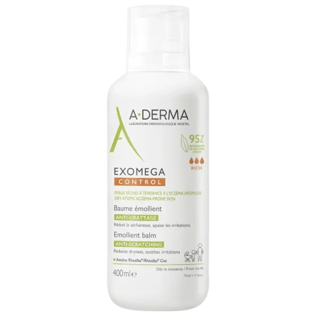 Расслабляющая эмульсия для тела A-Derma Exomega Control бальзамин 400 ml