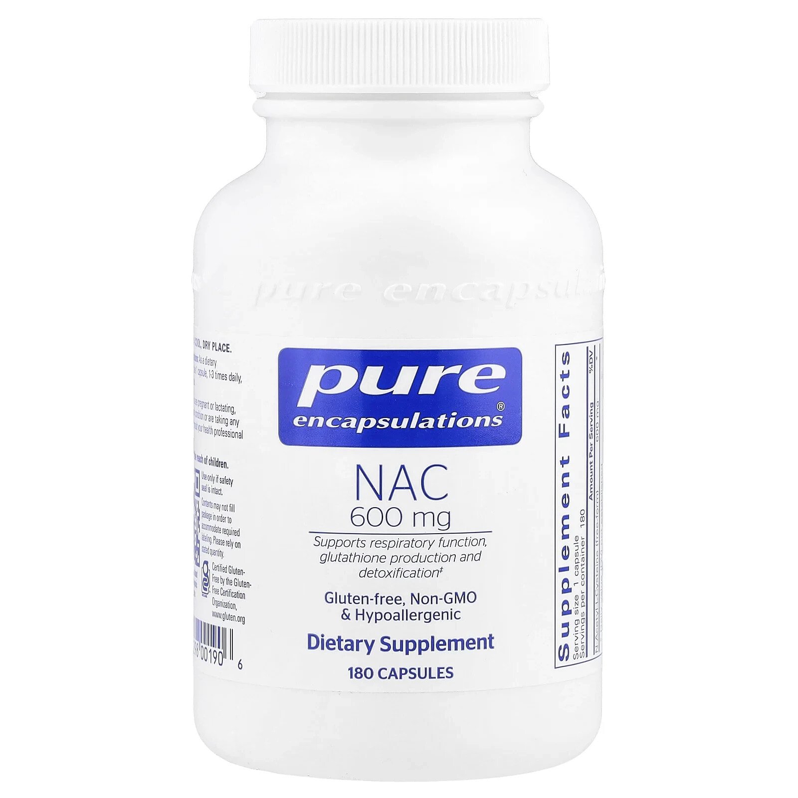 NAC, 600 mg, 180 Capsules