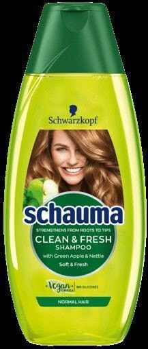 Schwarzkopf Schauma Clean & Fresh Shampoo Освежающий яблочный шампунь для нормальных волос 400 мл