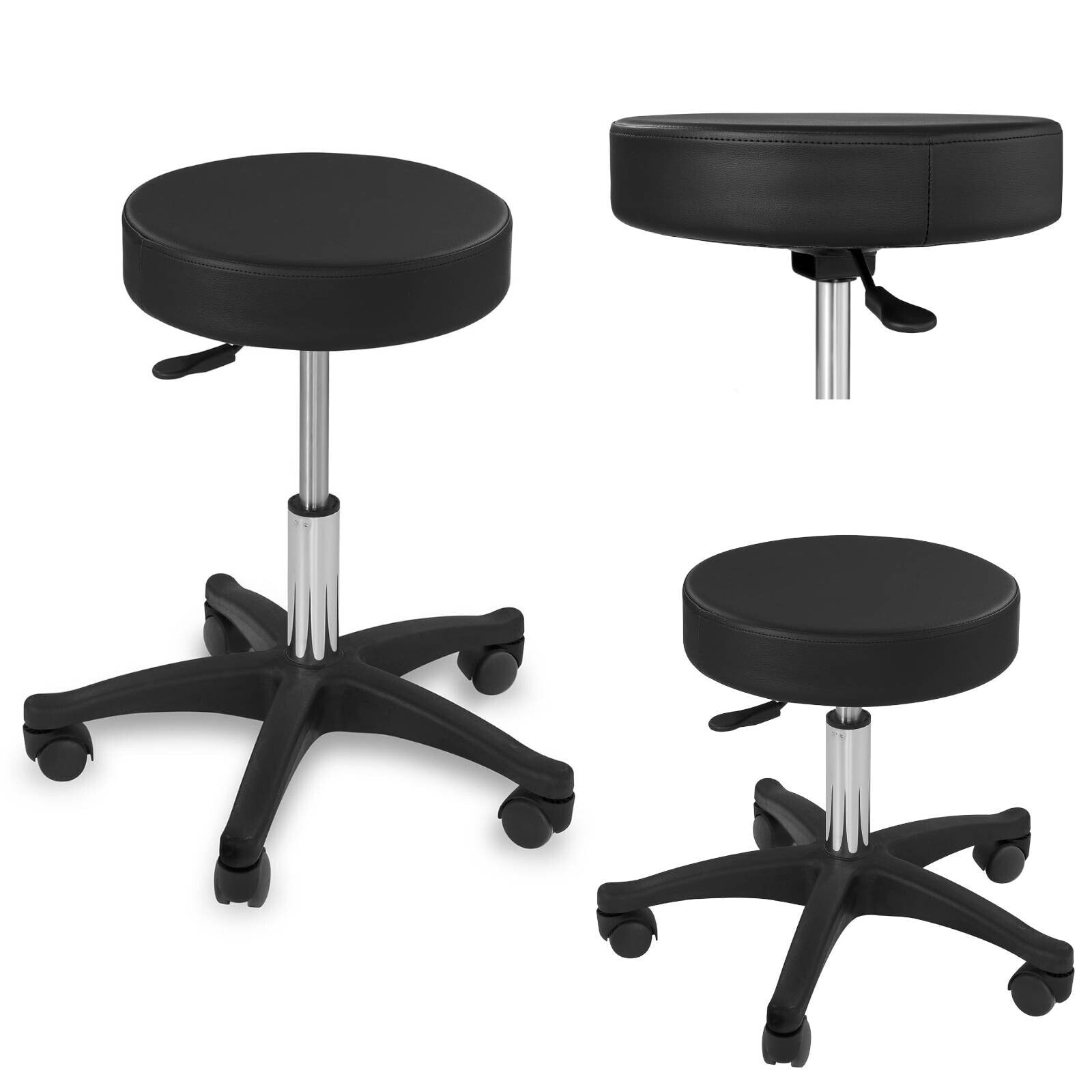 Stool, cosmetic swivel stool on Physa AVERSA wheels, black