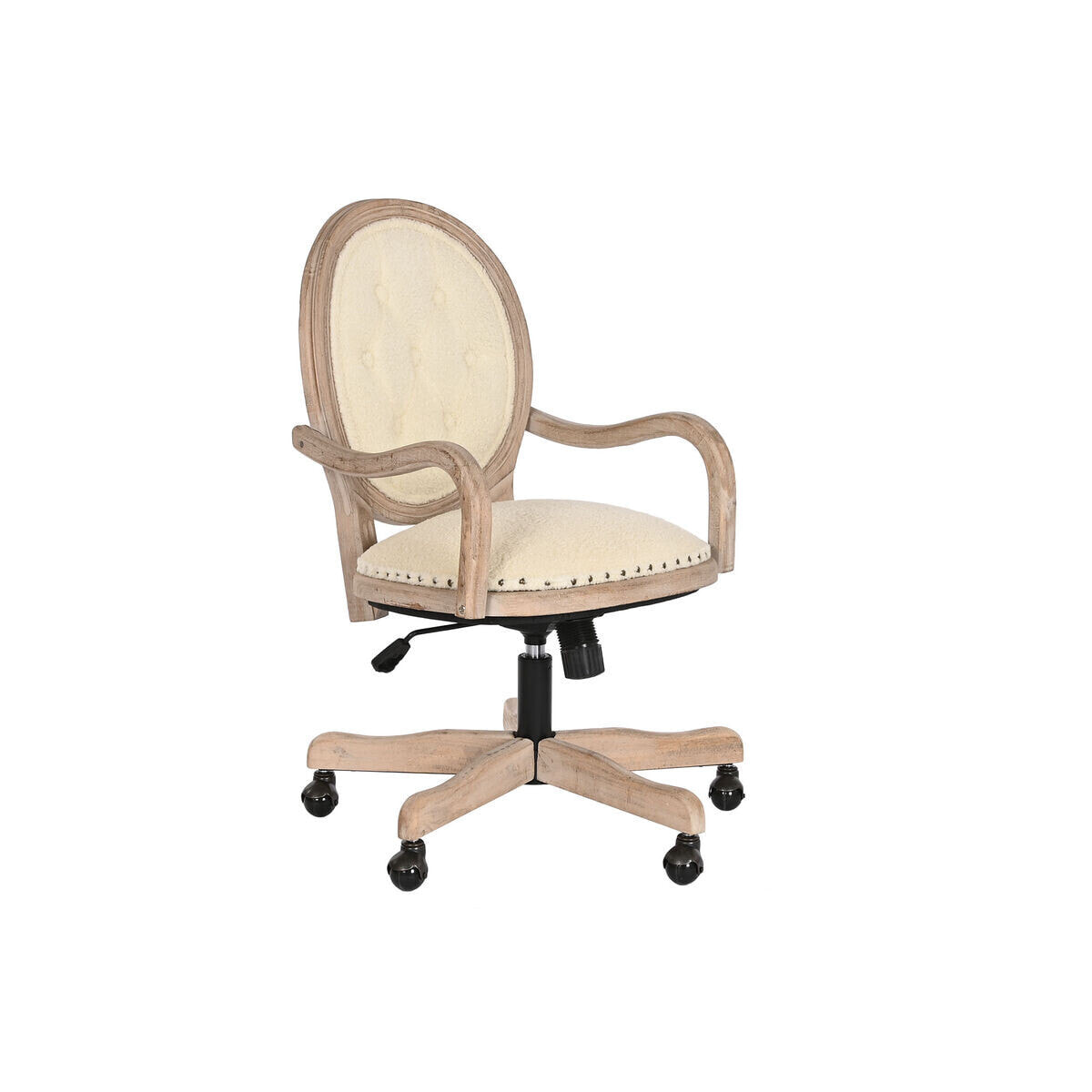 Office Chair Home ESPRIT White Natural 52 x 50 x 98 cm 63 X 66 X 90 cm