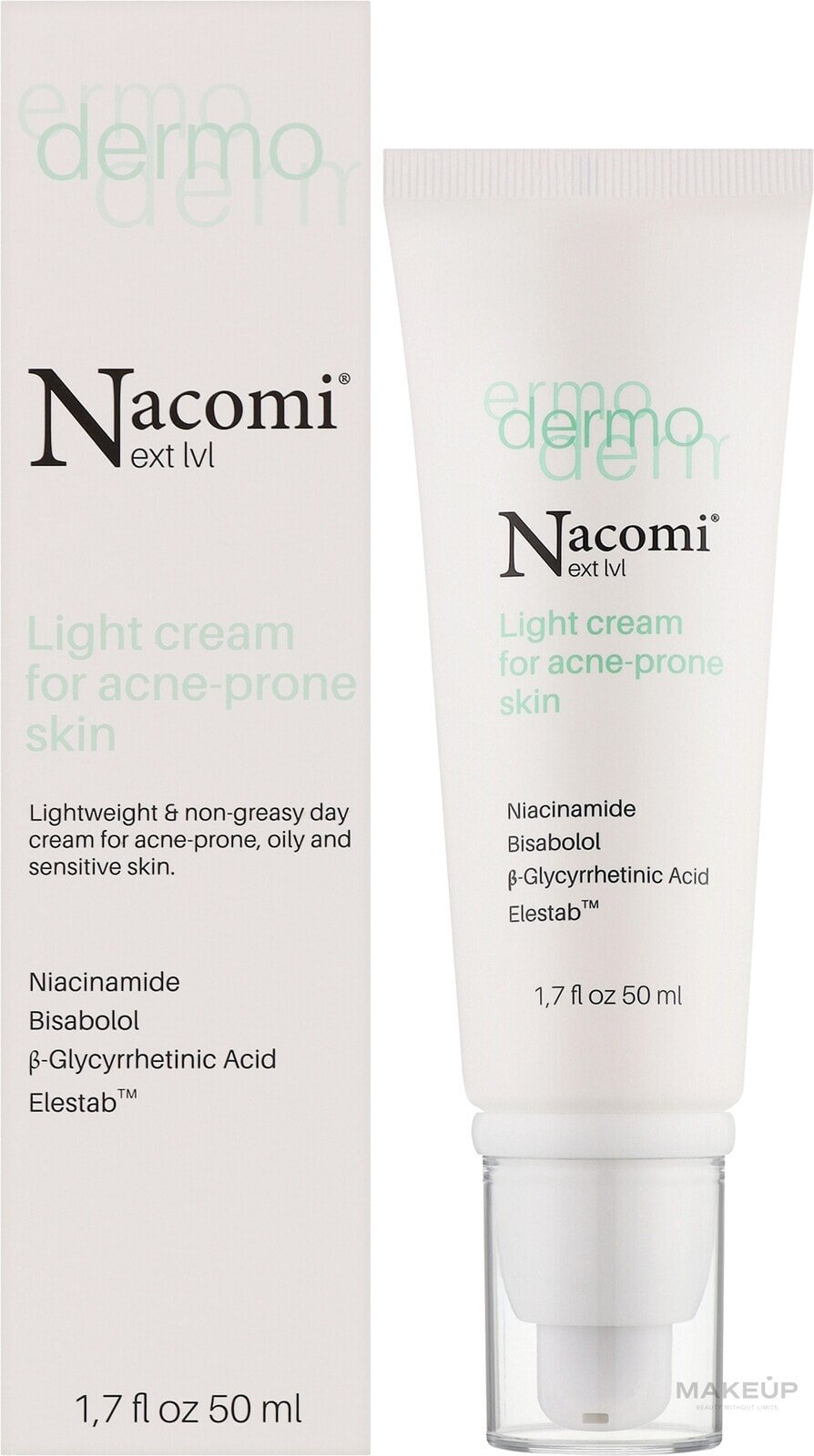 Leichte Creme für Problemhaut - Nacomi Next Level Dermo Light Cream For Acne-prone Skin